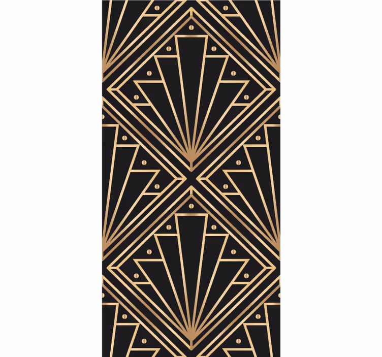 "art deco" zlatni oblici elegantna Rolo zavjese - TenStickers