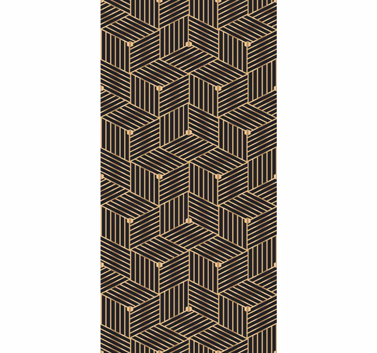 Zlatni geometrijski deko uzorak elegantne rolete - TenStickers