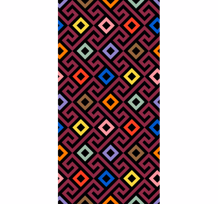 Rolo zavjese izvornik s geometrijskim dijamantnim uzorkom - TenStickers