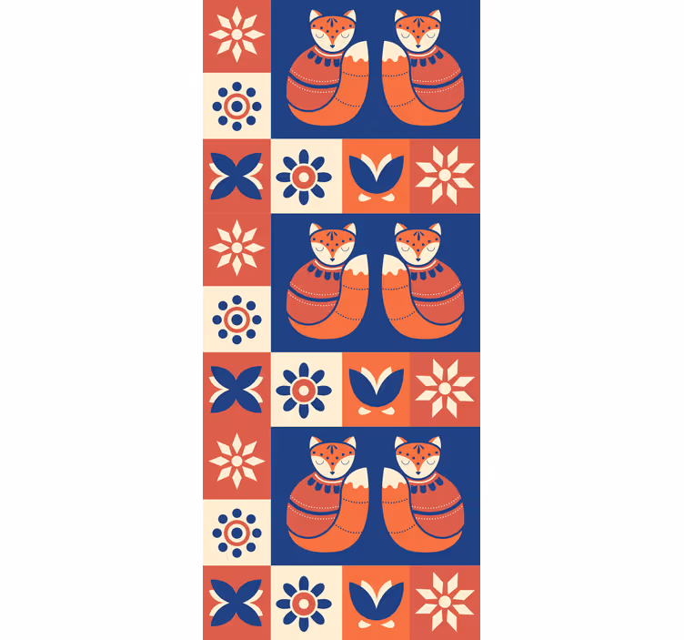 Rolo zavjese životinje šarmantni uzorci lisice - TenStickers