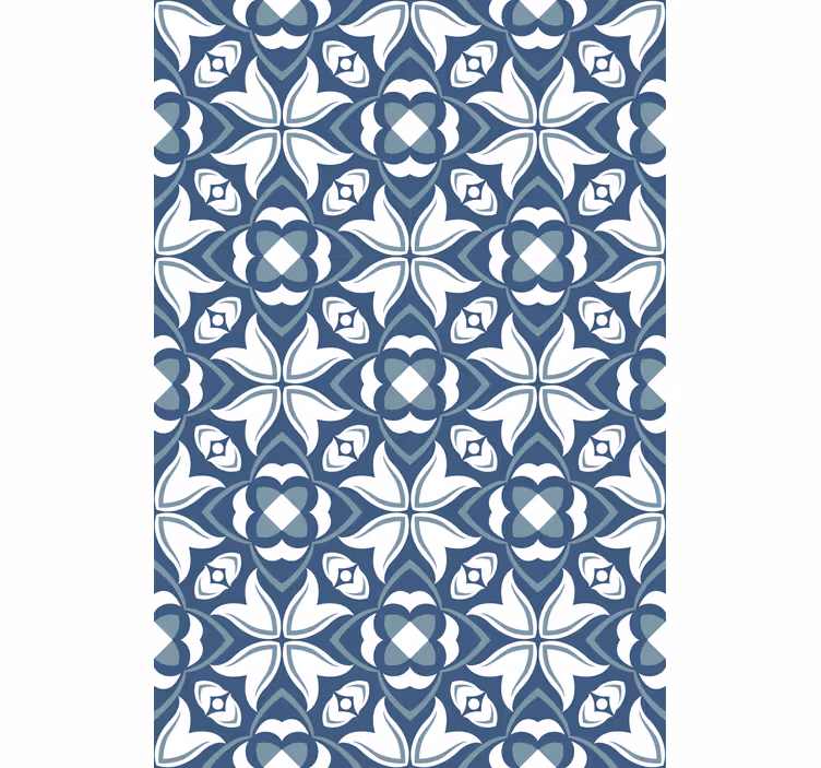 Rolo zavjese moderna plavi stilski geometrijski oblici - TenStickers