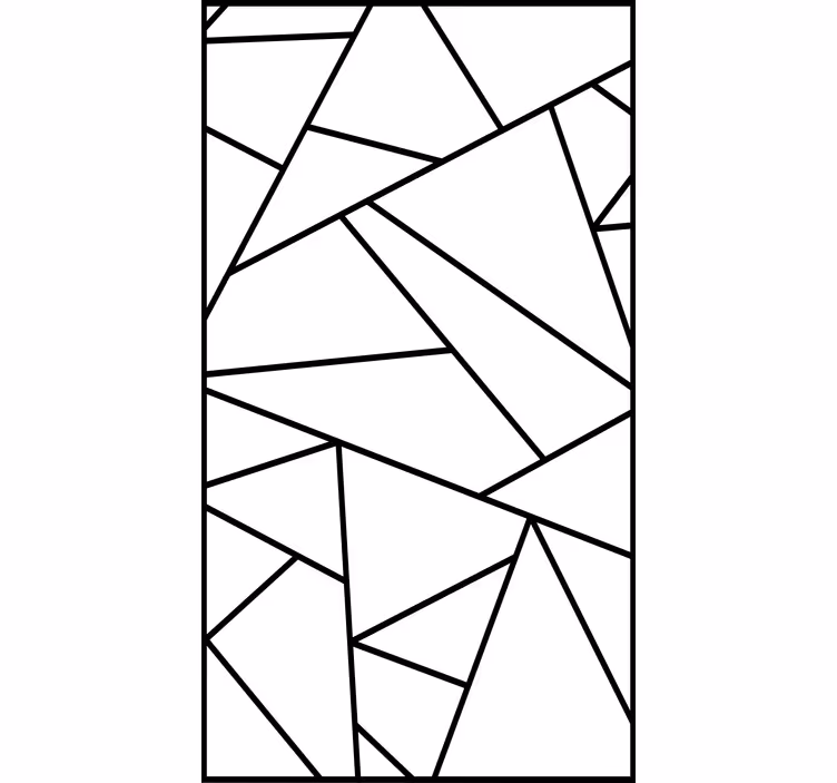 Crne geometrijske linije minimalistički dizajn Rolo zavjese - TenStickers