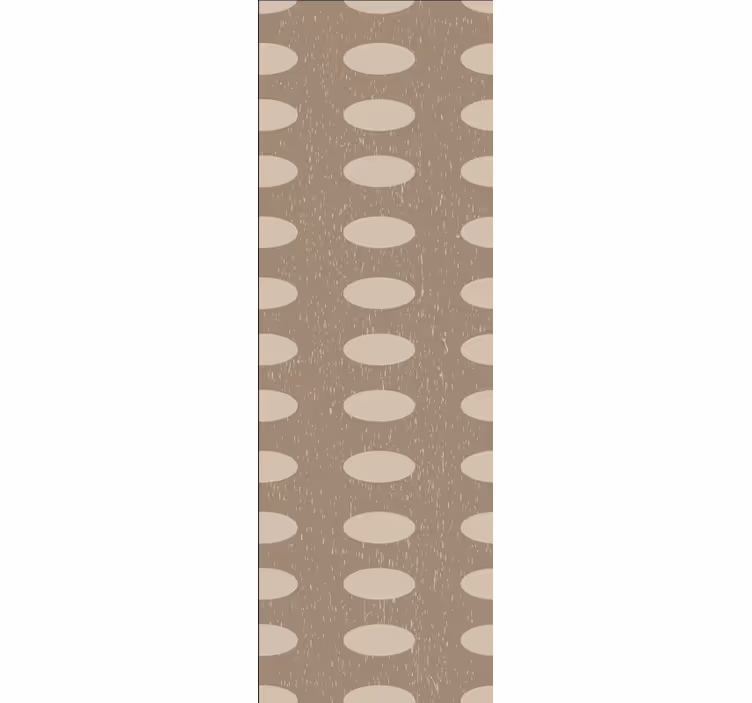 Geometrijski smeđi kružni uzorak Rolo zavjese - TenStickers