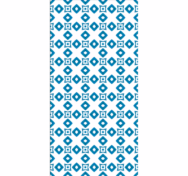 Zavjese za kuhinju geometrijski plavi uzorak - TenStickers