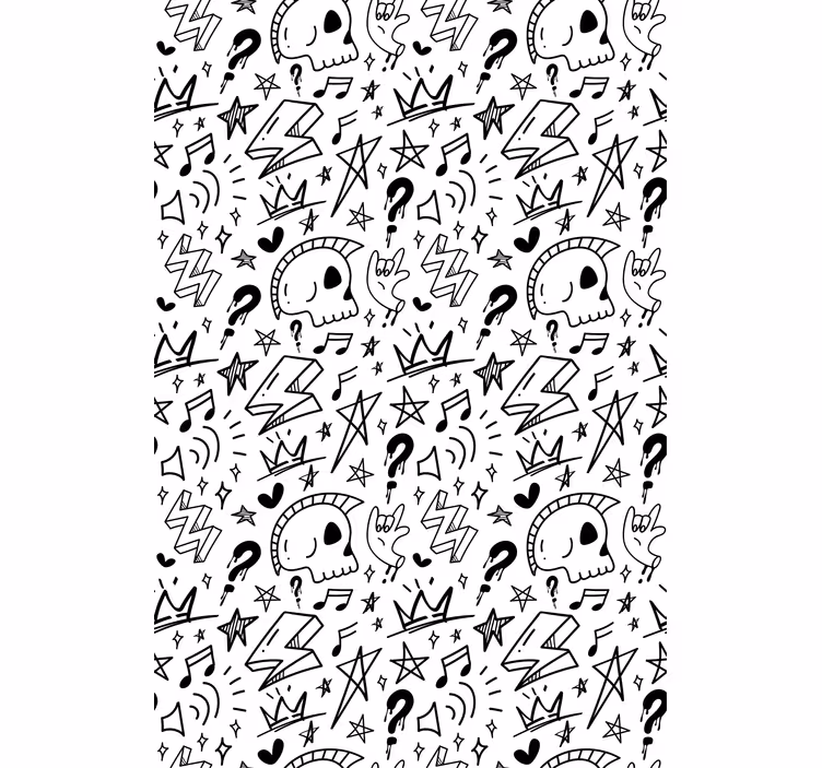 Cool znakovi uzorak tinejdžer Rolo zavjese - TenStickers