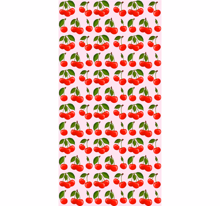 Zavjese za kuhinju uzorak crvene trešnje - TenStickers