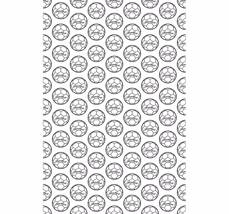 Rolo zavjese sport rukometni crno-bijeli uzorak - TenStickers