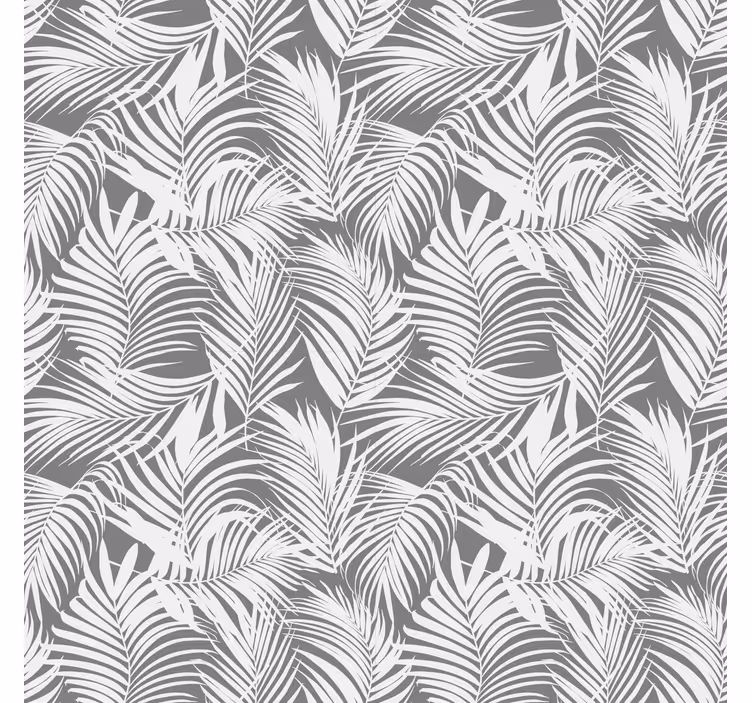 Zavjese za dnevni boravak grayscale Palm Listovi - TenStickers