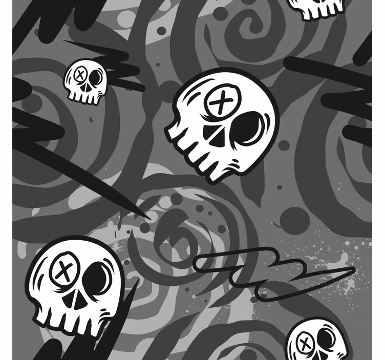 Rolo zavjese tinejdžerski grafiti s lubanjama - TenStickers