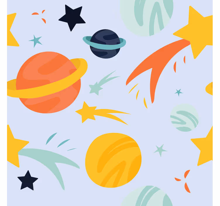 Rolo zavjese zabava uzorak planeta - TenStickers