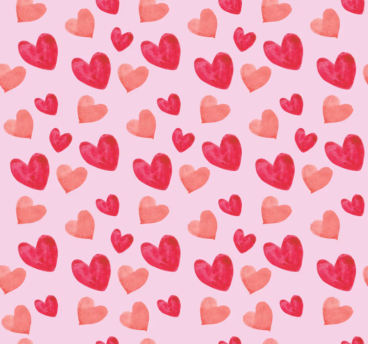 Rolo zavjese romantična srčani ružičasti uzorak - TenStickers