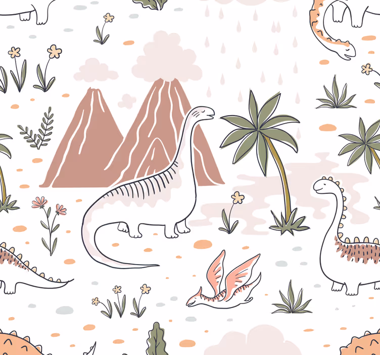 Rolo zavjese dinosaura nordijski stil - TenStickers