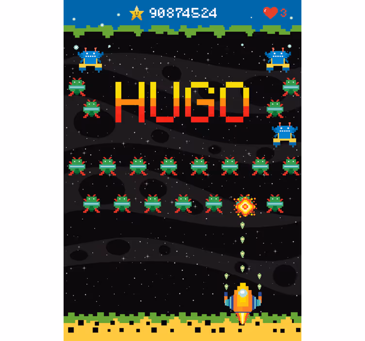 Rolo zavjese štreber 8-bitni arkadni zaslon - TenStickers