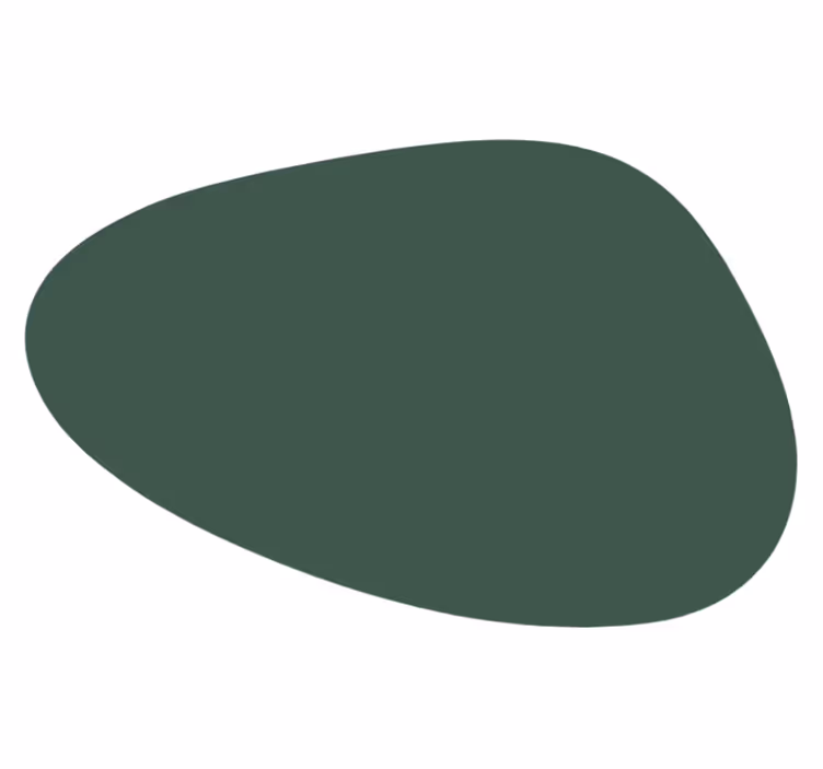 Podmetač zelena nepravilan oval - TenStickers