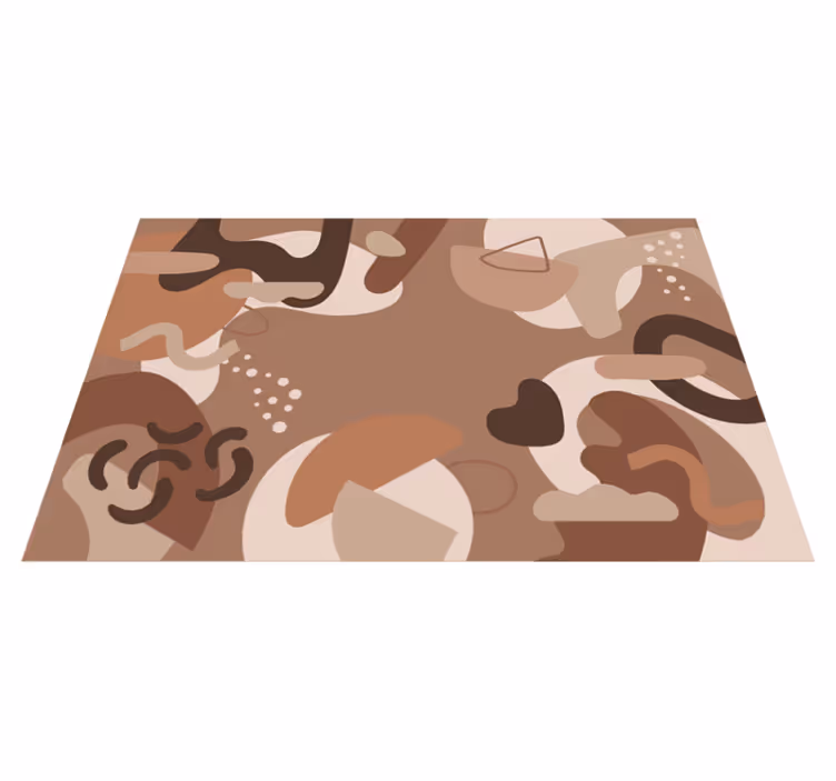 Podmetač moderan apstraktni oblici mocha mousse - TenStickers