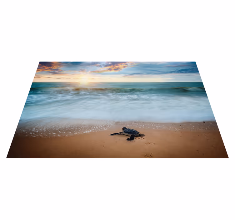 Podmetač dom kornjača na plaži - TenStickers