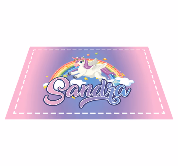 Prekrasne jednorog prilagodljive djece placemati - TenStickers