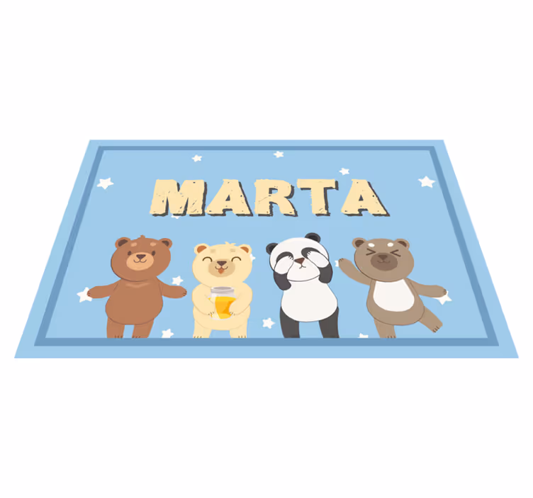 Simpatični medvjed prilagodljiv djeci placemati - TenStickers