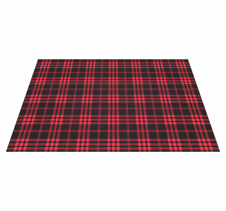 Crveni tartan božićni podmetači - TenStickers