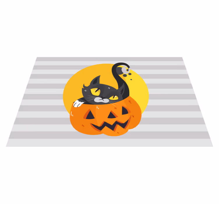 Posteljine za djecu bundeve i crne mačke - TenStickers