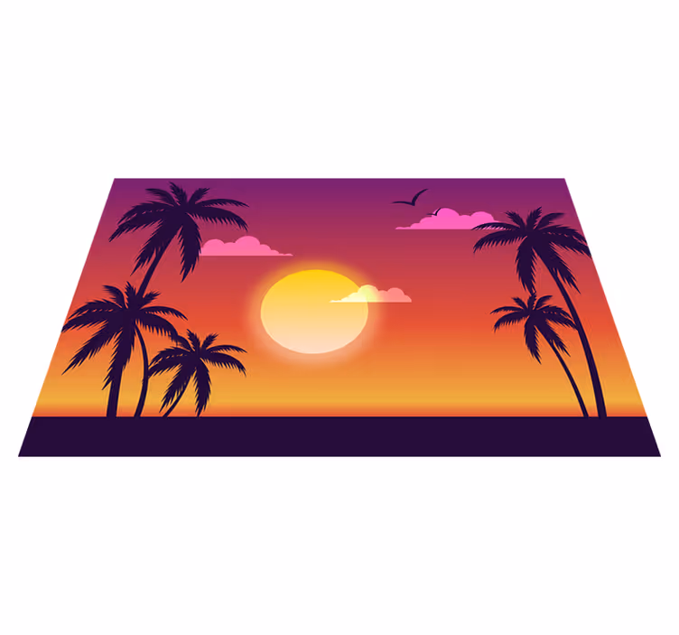 Zalazak sunca 70-ih posteljine za sunce 70-ih - TenStickers