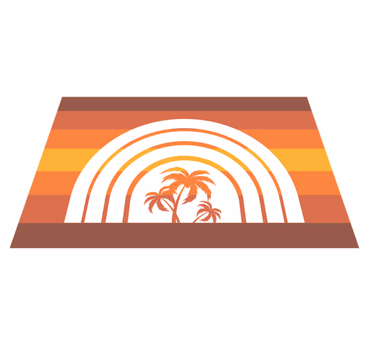 Podmetač moderan retro zalasci sunca u luku - TenStickers