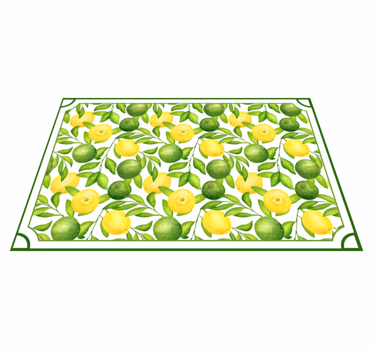 Limuni nad limom i limeta uokviruju podloge od citrusa - TenStickers