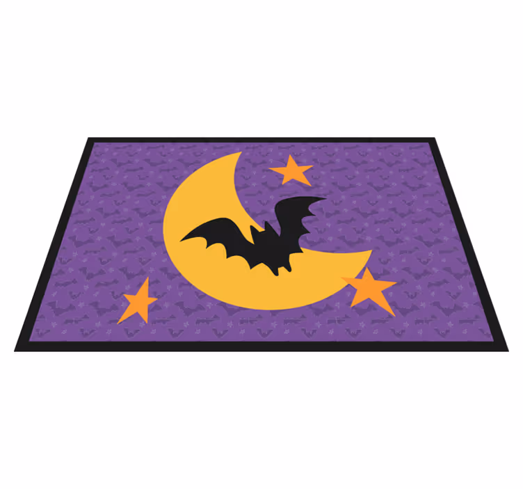 Mjesečeve zvijezde i šišmiš halloween posteljine - TenStickers