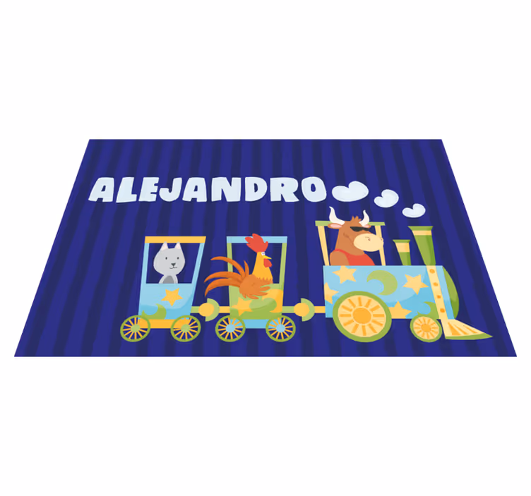 Podmetač djeca Šareni vlak s životinjama - TenStickers