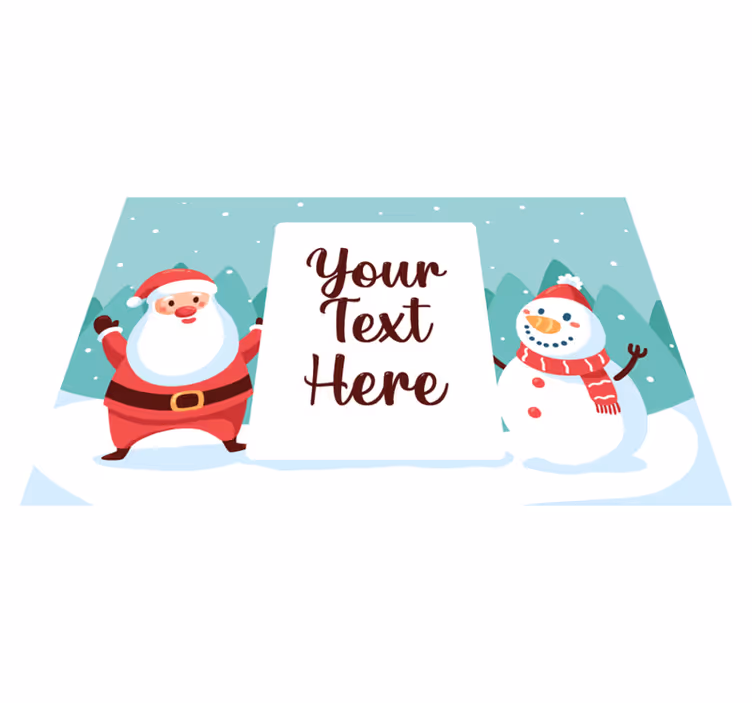 Prilagodljiv s imenom podloga djeda mraza - TenStickers