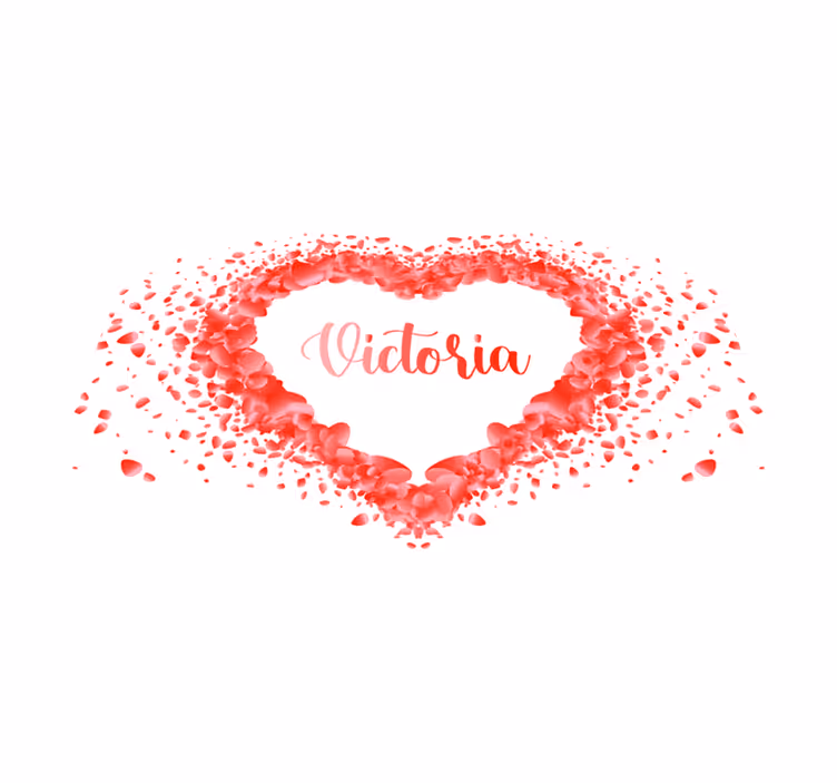 Latice koje tvore srce s podmetačima s imenom - TenStickers