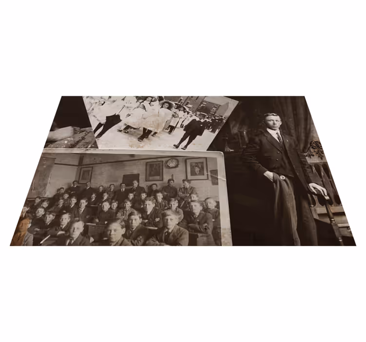 Podmetač dom vintage foto kolaž - TenStickers