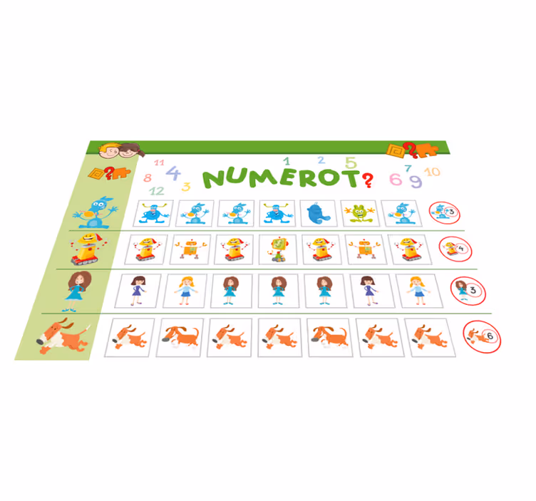 Podmetač djeca Šarena edukativna tabla - TenStickers