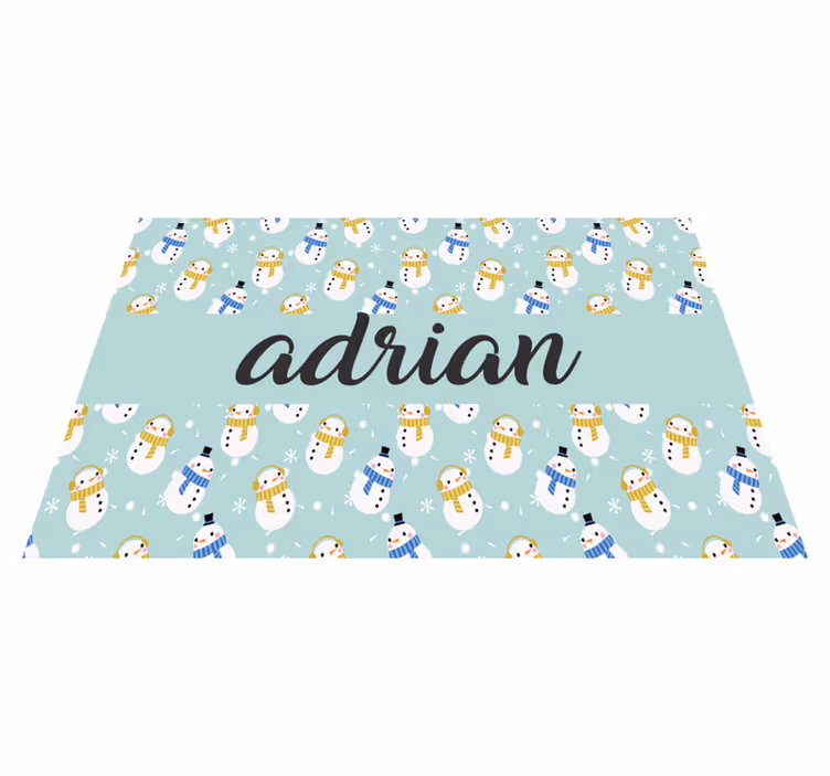 Podmetač božić s personaliziranim dizajnom snjegovića - TenStickers