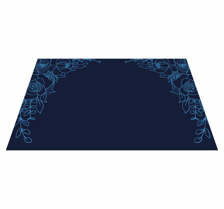 Tamnoplavi cvjetovi elegantni podmetači - TenStickers
