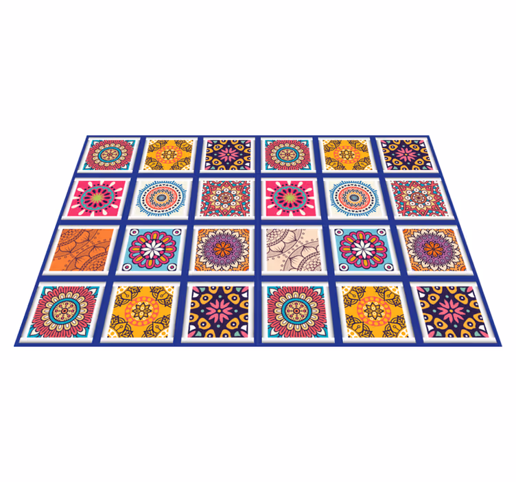Podmetač izvornik geometrijski cvjetni uzorci - TenStickers