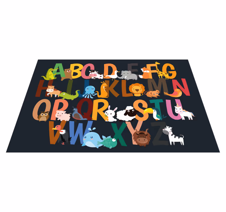 Podmetač djeca s likovima životinja abecede - TenStickers