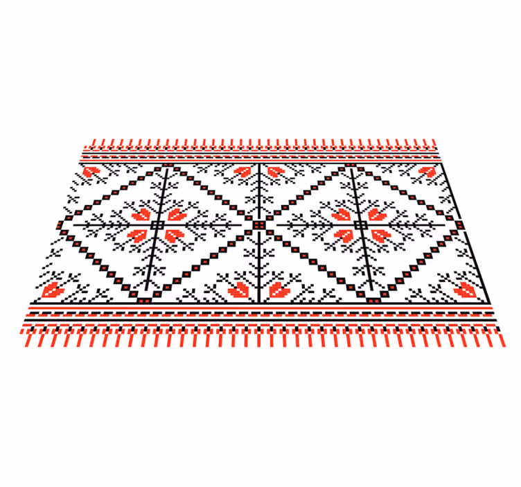 Podmetač izvornik geometrijski cvjetni uzorak - TenStickers
