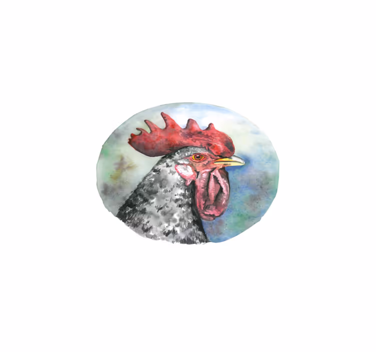 Podmetač izvornik Šarena portret pijetla - TenStickers