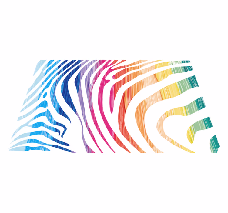 Podmetač izvornik u šarenim zebra prugama - TenStickers