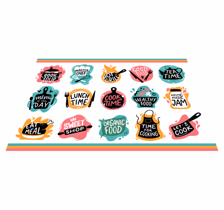 Kuhanje hrana kuhinja značka logotipi home placemat - TenStickers