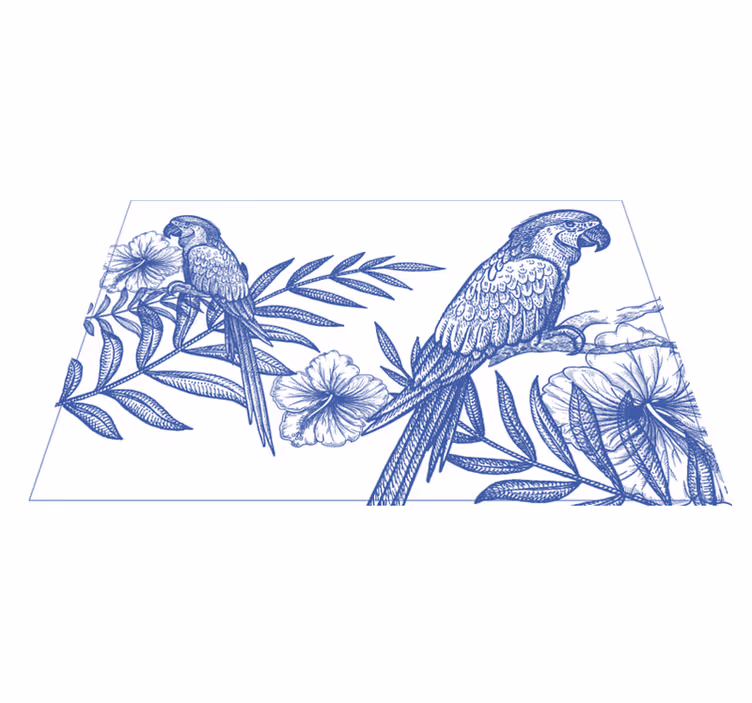 Podmetač izvornik elegantno uređenje papiga - TenStickers