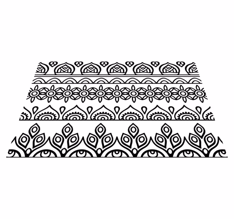 Crno-bijeli mandala elegantni podmetači - TenStickers