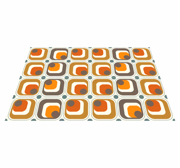 Podmetač moderan s retro uzorcima kvadrata - TenStickers
