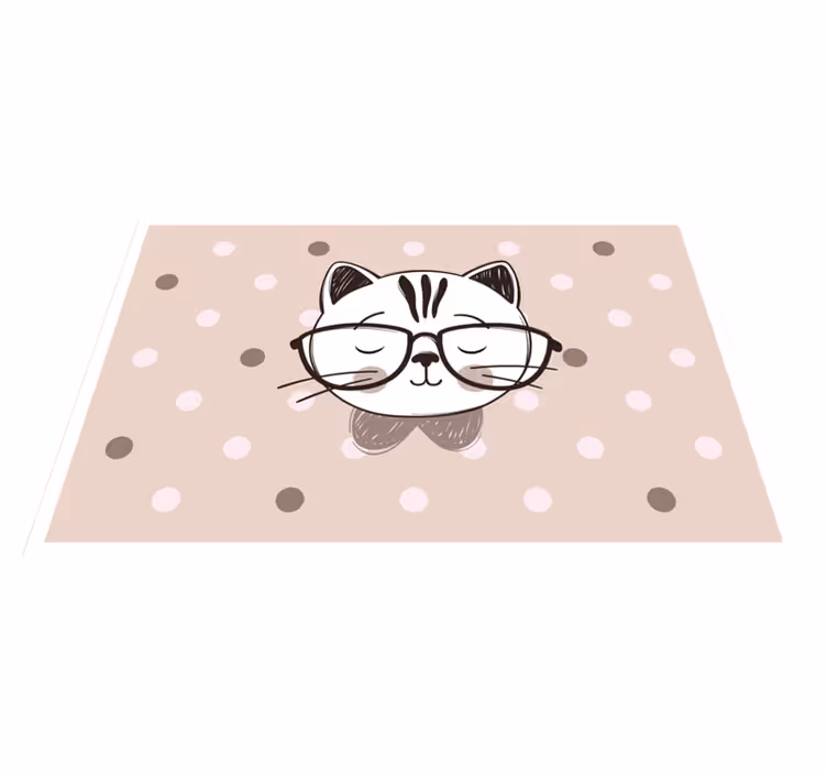 Podmetač djeca mačka s naočalama - TenStickers