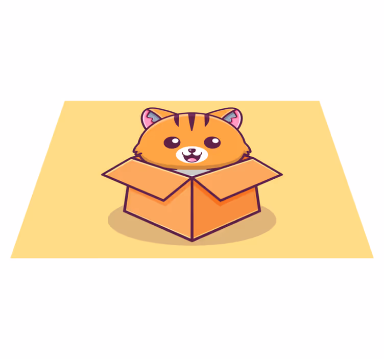 Dječji podmetači za mačke u kutiji - TenStickers