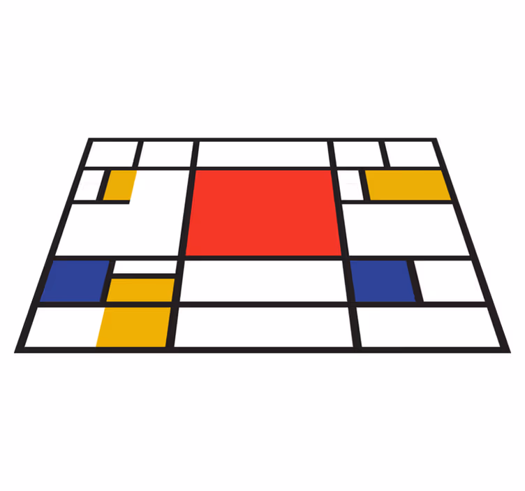 Mondrian geometric art originalni vinil podmetači - TenStickers