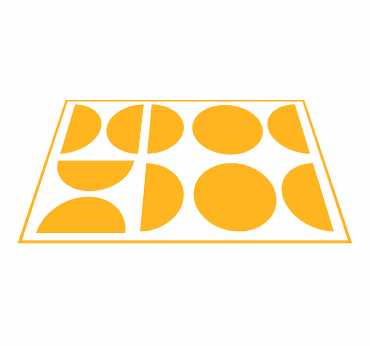 Podmetač moderan geometrijski žuti oblik - TenStickers