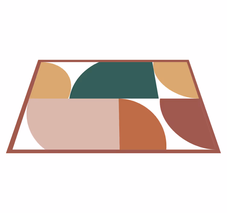 Podmetač moderan geometrijski šareni segmenti - TenStickers