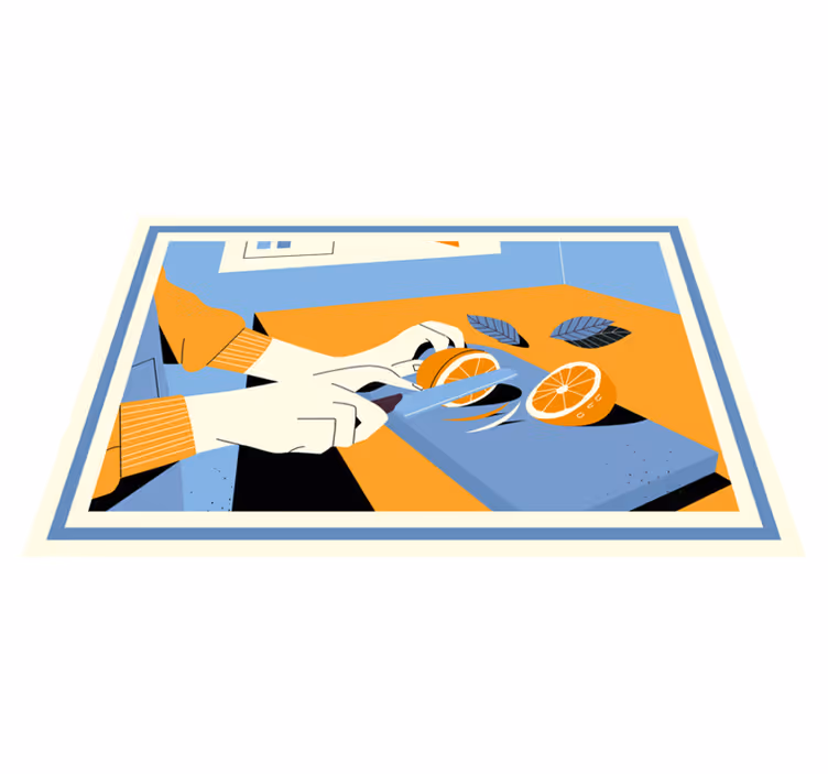Podmetač moderan za rezanje svježih naranči - TenStickers
